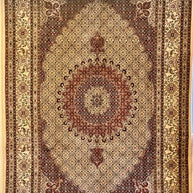 Persian Mud Pure wool pile silk highlights hand knotted 300cm x 200cm