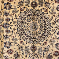 Persian Nain rug hand knotted Silk and wool pile area rug 300cm x 200cm
