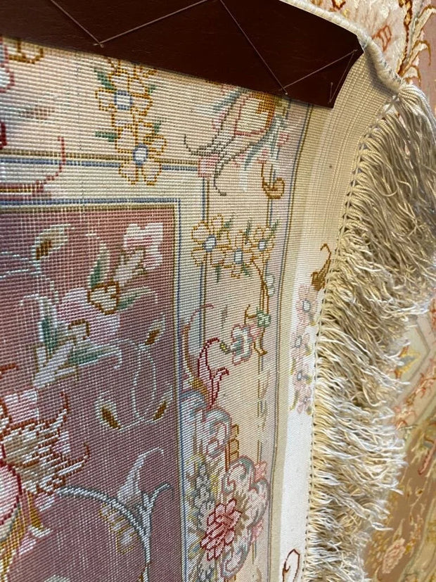 Persian Tabriz Silk Base Pure wool pile rug hand knotted 300cm x 200cm