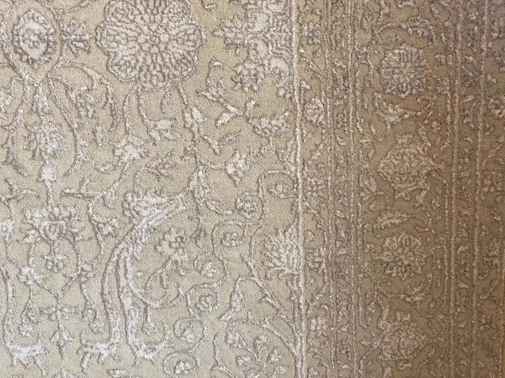 Indo Persian Ziegler Silk and wool pile hand knotted rug 276cm x 183cm