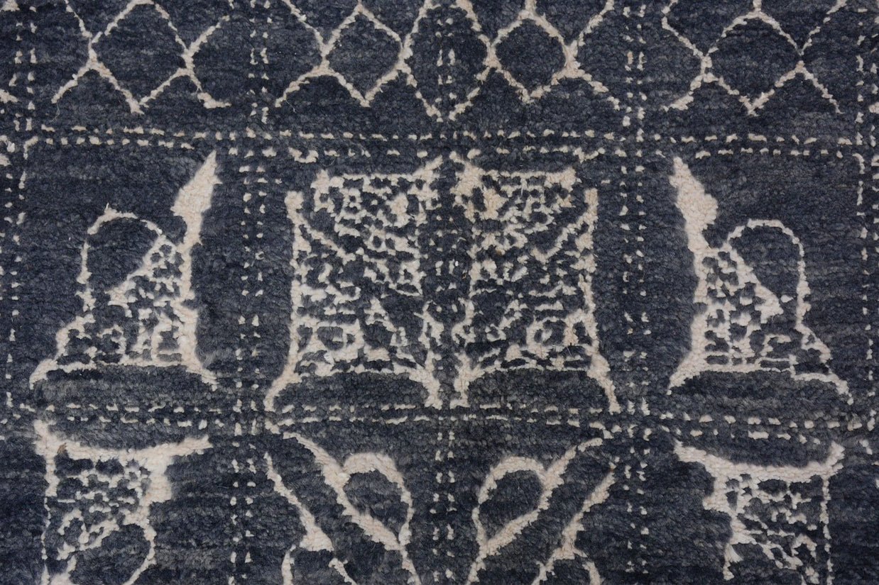 321cm x 245cm Moroccan Pure wool pile Modern Rug Hand Knotted