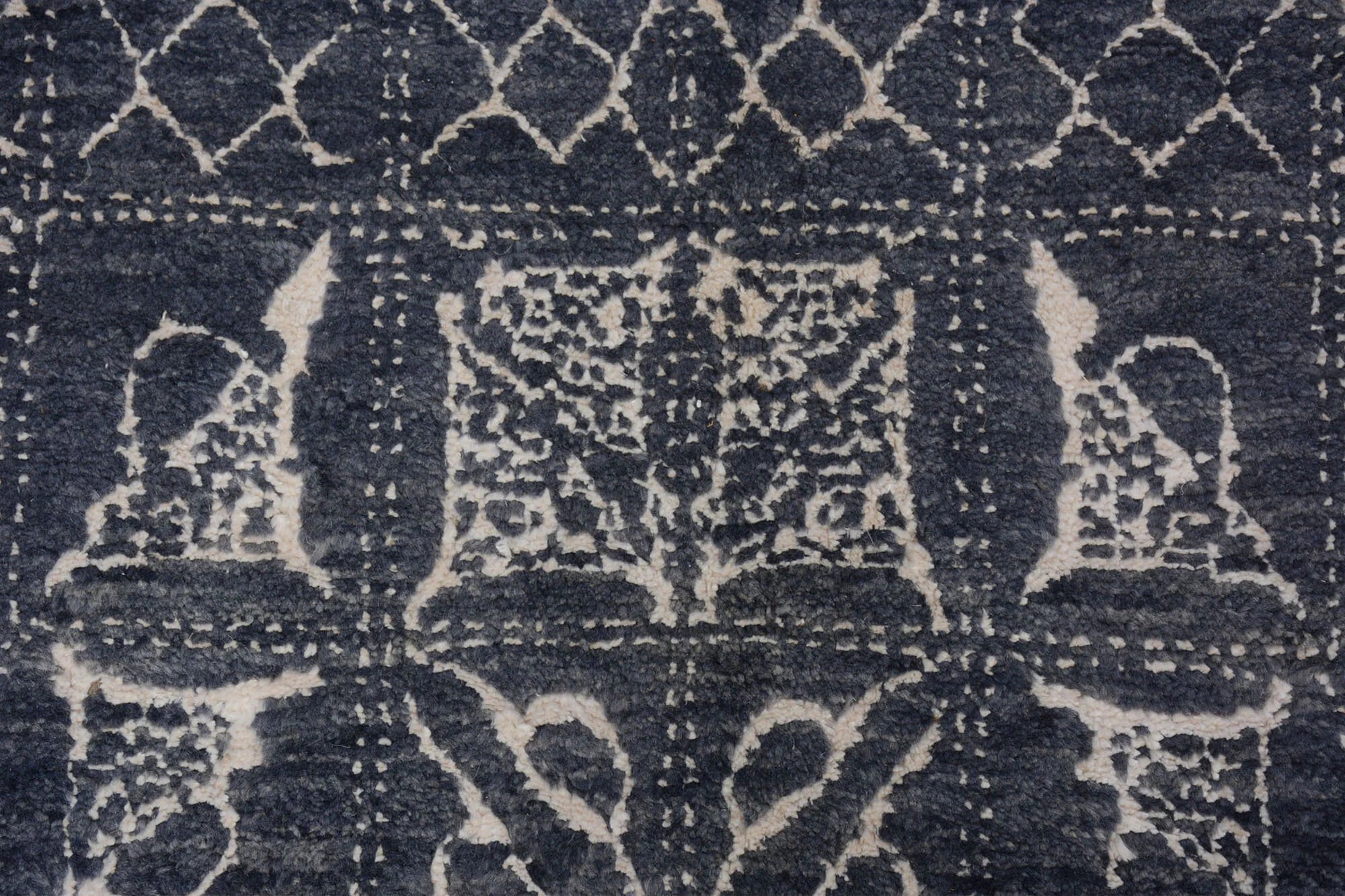 321cm x 245cm Moroccan Pure wool pile Modern Rug Hand Knotted