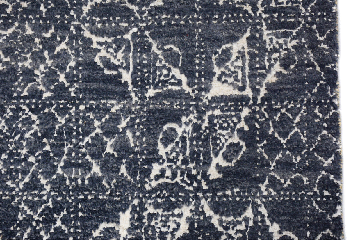 Modern Moroccan Rug pure wool pile hand knotted 322cm x 157cm