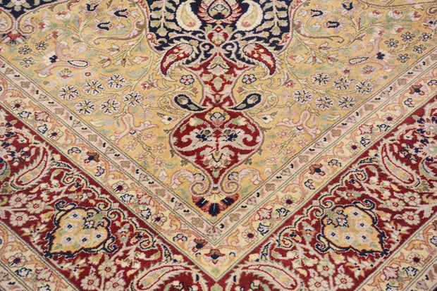 281cm x 183cm Hand Knotted Kashmiri area rug pure wool pile rug