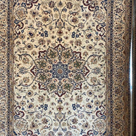 Persian Nain rug pure wool pile silk highlights hand knotted 306cm x 215cm