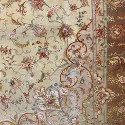 Persian Tabriz Silk Base Pure wool pile rug hand knotted 300cm x 200cm