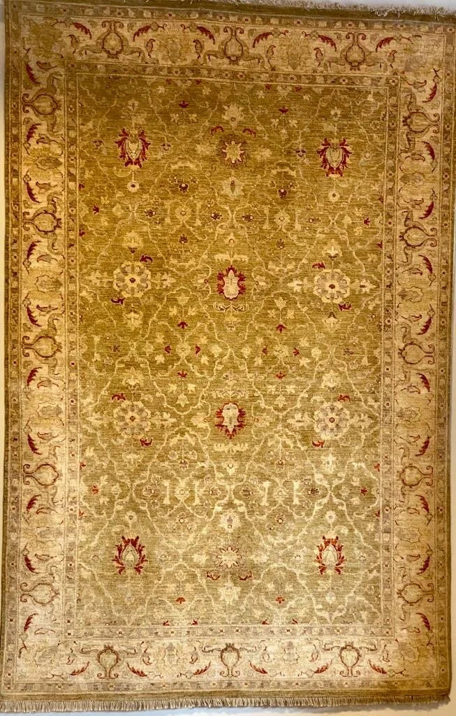 Afghan Chobi pure wool pile hand knotted rug 300cm x 200cm