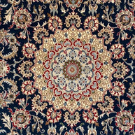 Persian Nain rug wool and silk area rug hand knotted 299cm x 189cm