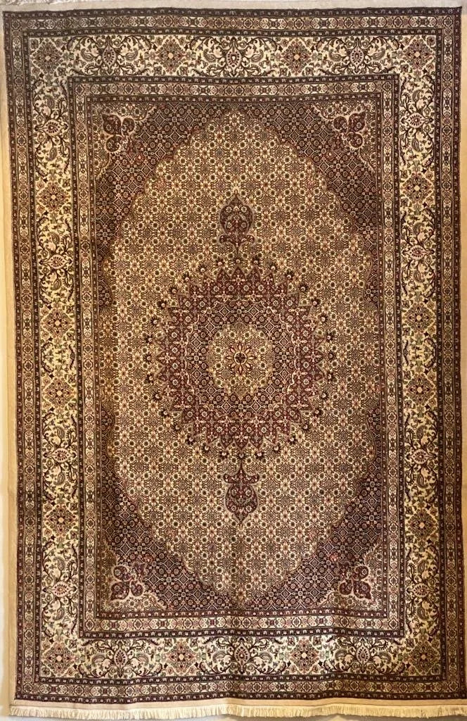 Persian Mud rug hand knotted silk and pure wool pile 300cm x 200cm (SOLD)