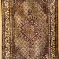 Persian Mud rug hand knotted silk and pure wool pile 300cm x 200cm (SOLD)
