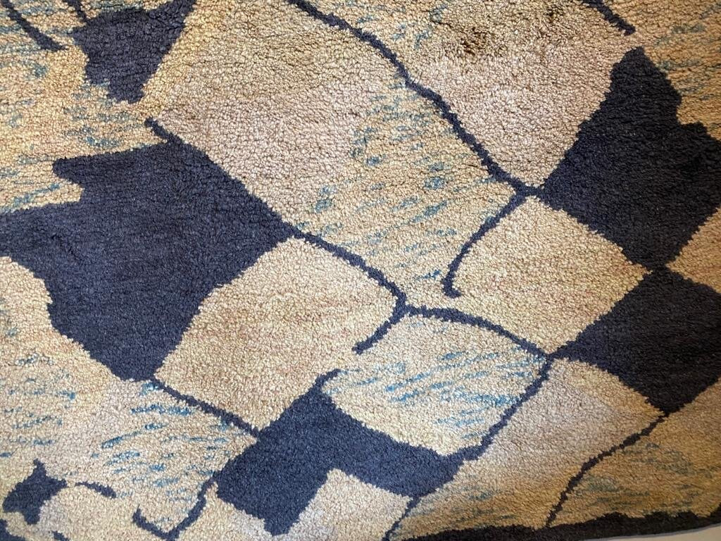 Indian Moroccan Design pure wool pile rug hand knotted 295cm x 205cm