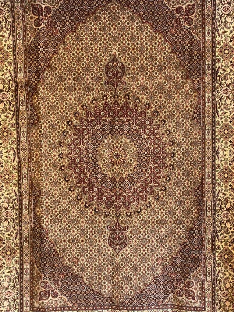 Persian Mud rug hand knotted silk and pure wool pile 300cm x 200cm (SOLD)