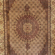 Persian Mud rug hand knotted silk and pure wool pile 300cm x 200cm (SOLD)