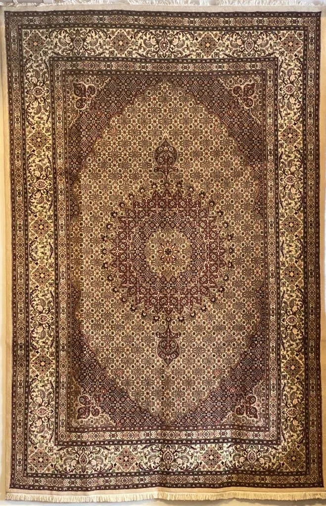 Persian Mud rug hand knotted silk and pure wool pile 300cm x 200cm (SOLD)