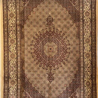 Persian Mud rug hand knotted silk and pure wool pile 300cm x 200cm (SOLD)