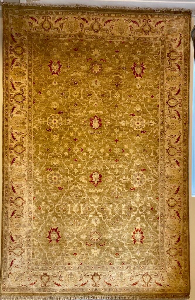 Afghan Chobi pure wool pile hand knotted rug 300cm x 200cm