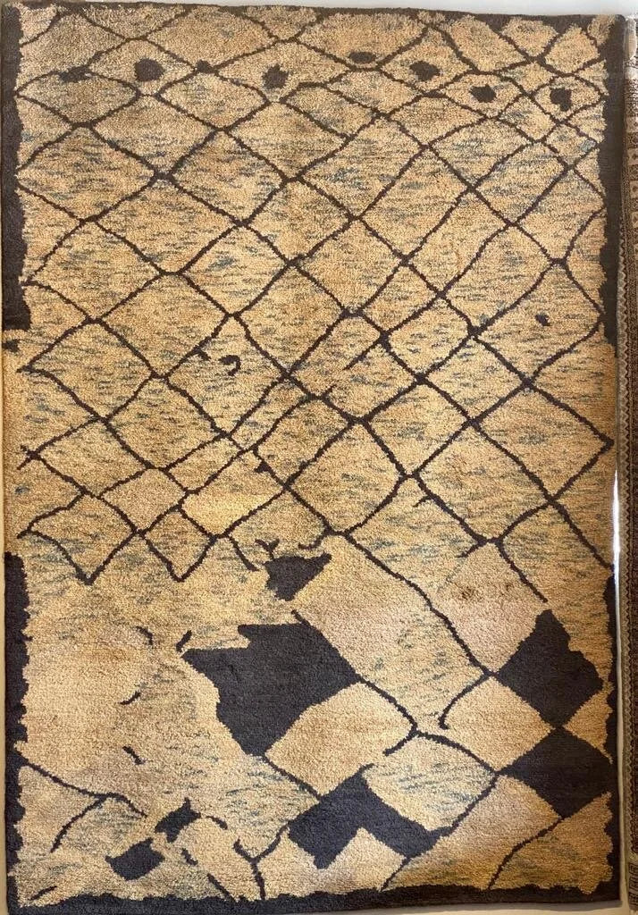 Indian Moroccan Design pure wool pile rug hand knotted 295cm x 205cm