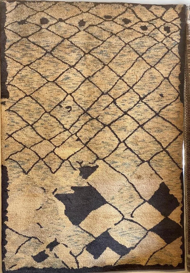 Indian Moroccan Design pure wool pile rug hand knotted 295cm x 205cm