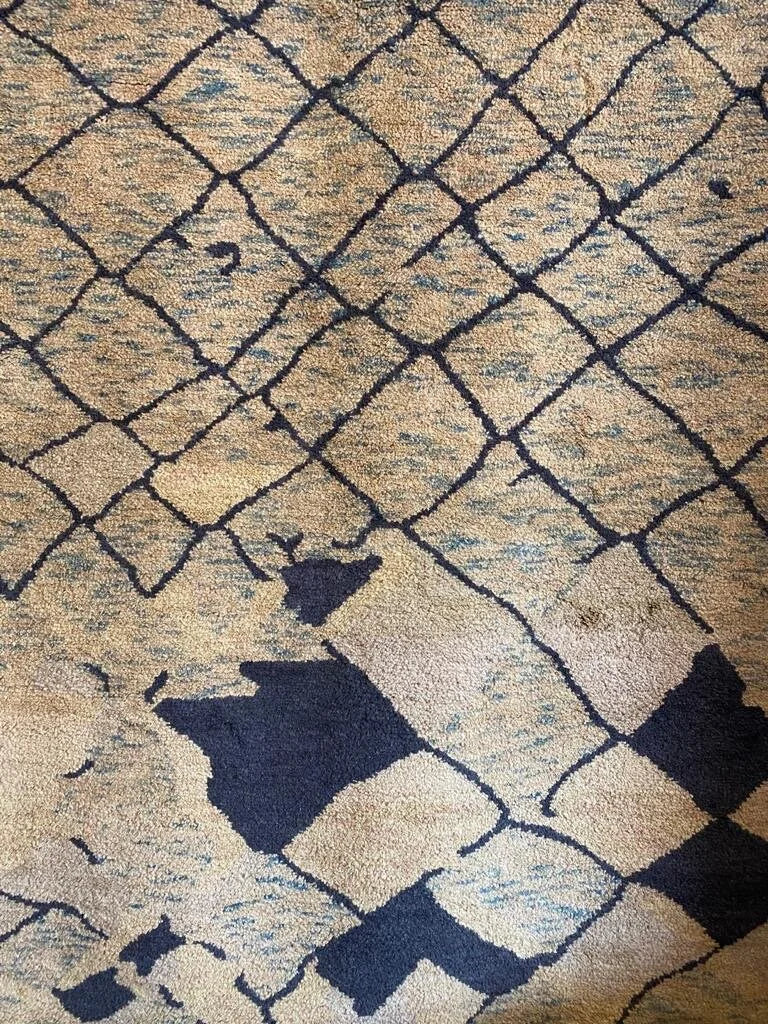 Indian Moroccan Design pure wool pile rug hand knotted 295cm x 205cm