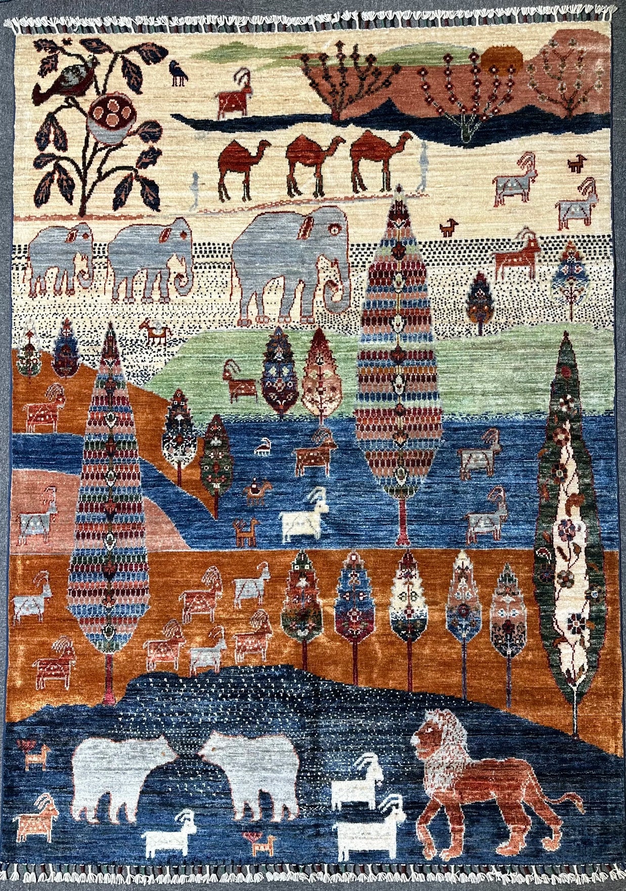 Stunning Handmade Afghan Khurjeen Extremely high grade woollen Rug