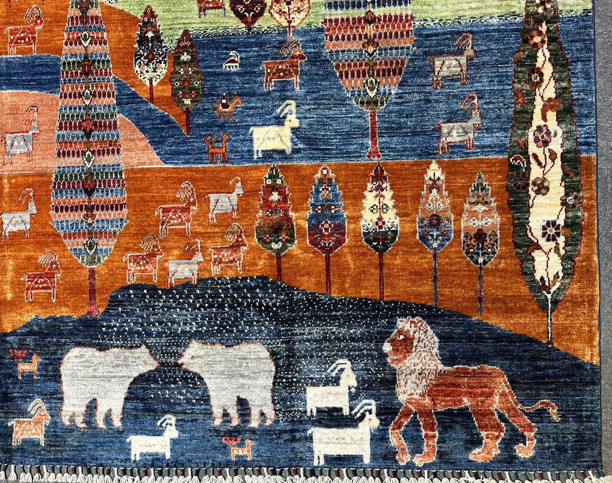 Stunning Handmade Afghan Khurjeen Extremely high grade woollen Rug
