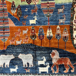 Stunning Handmade Afghan Khurjeen Extremely high grade woollen Rug