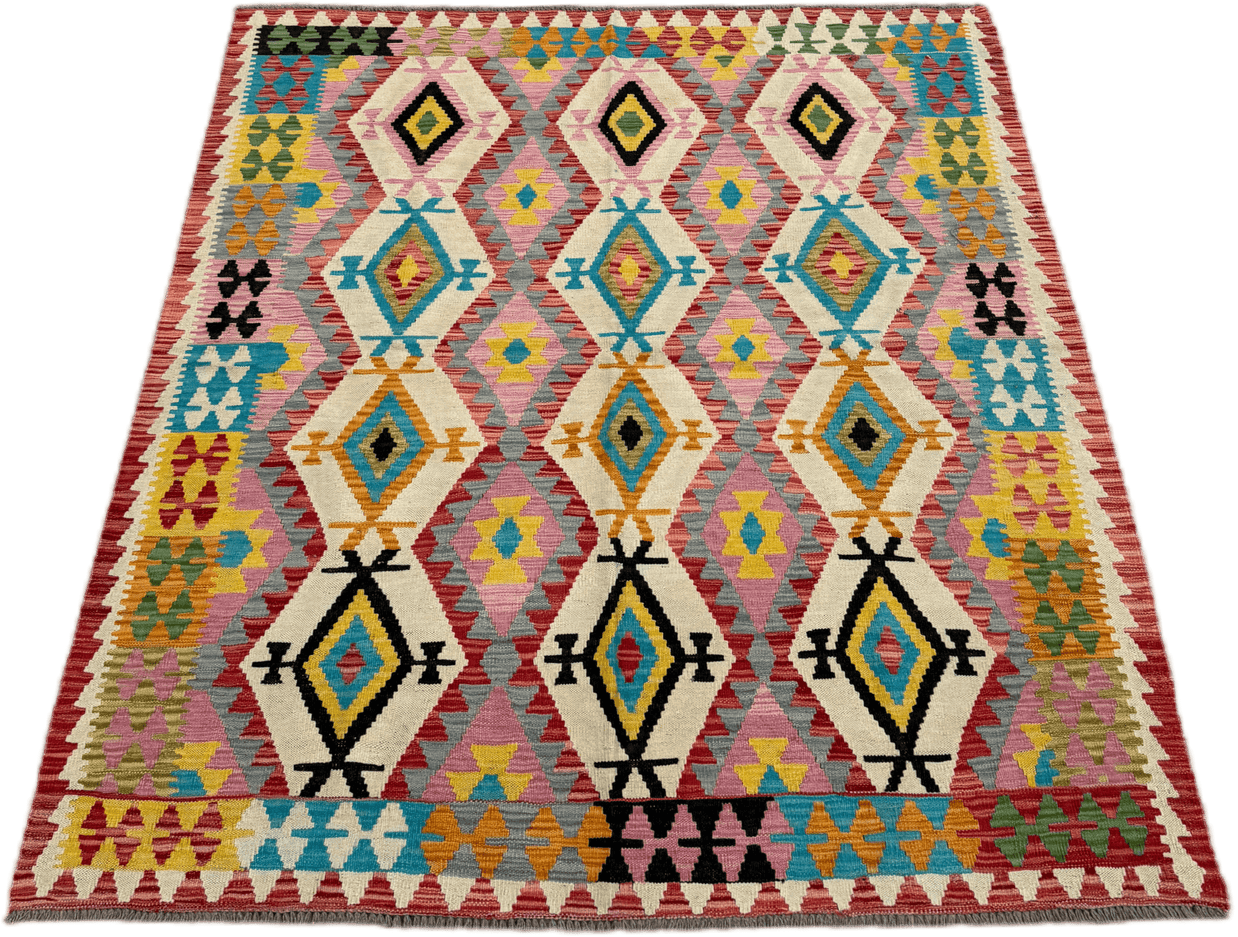 Chobi Kilim Rug - 199 cm x 163 cm