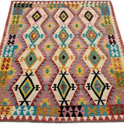 Chobi Kilim Rug - 199 cm x 163 cm