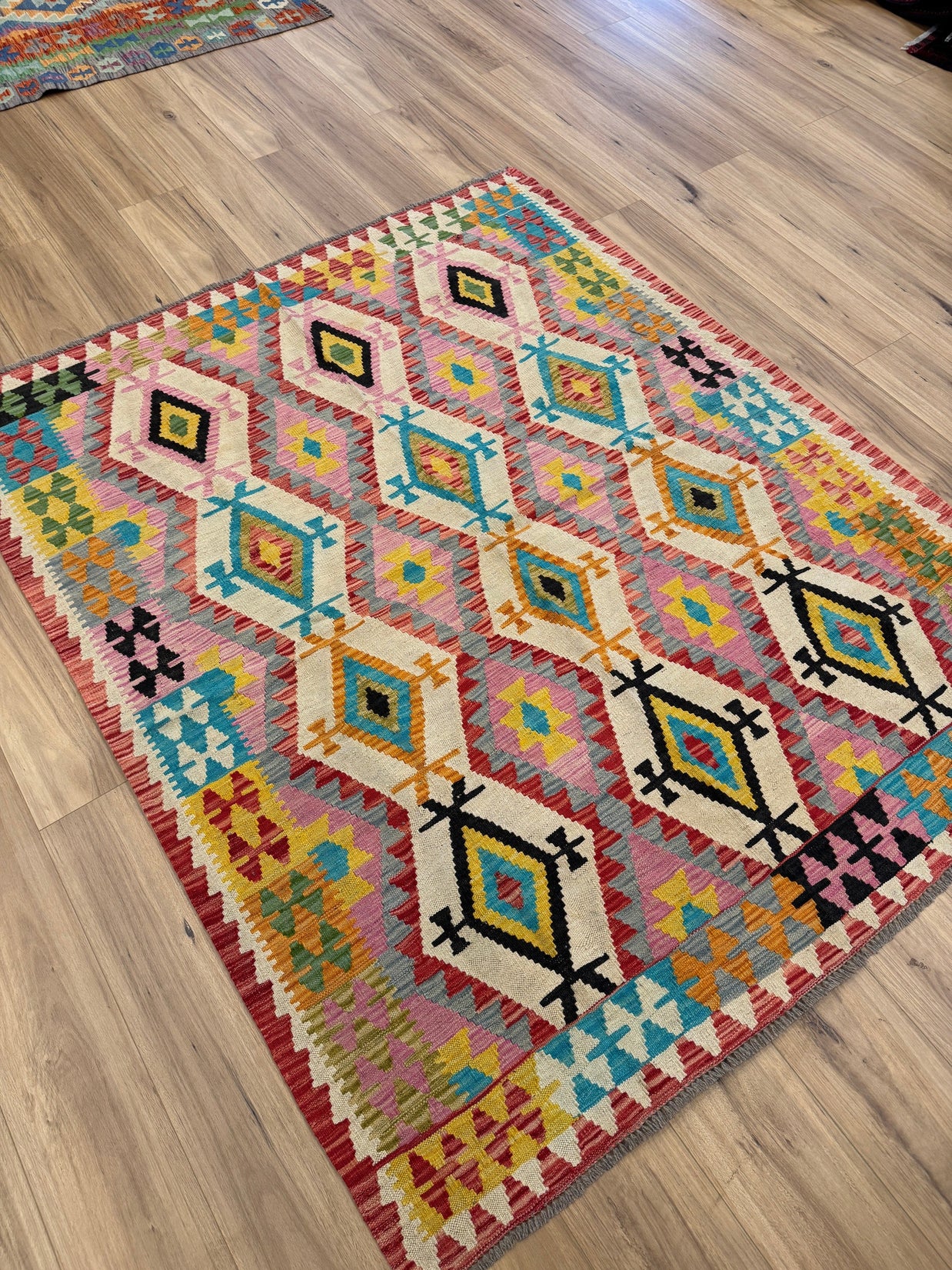 Chobi Kilim Rug - 199 cm x 163 cm