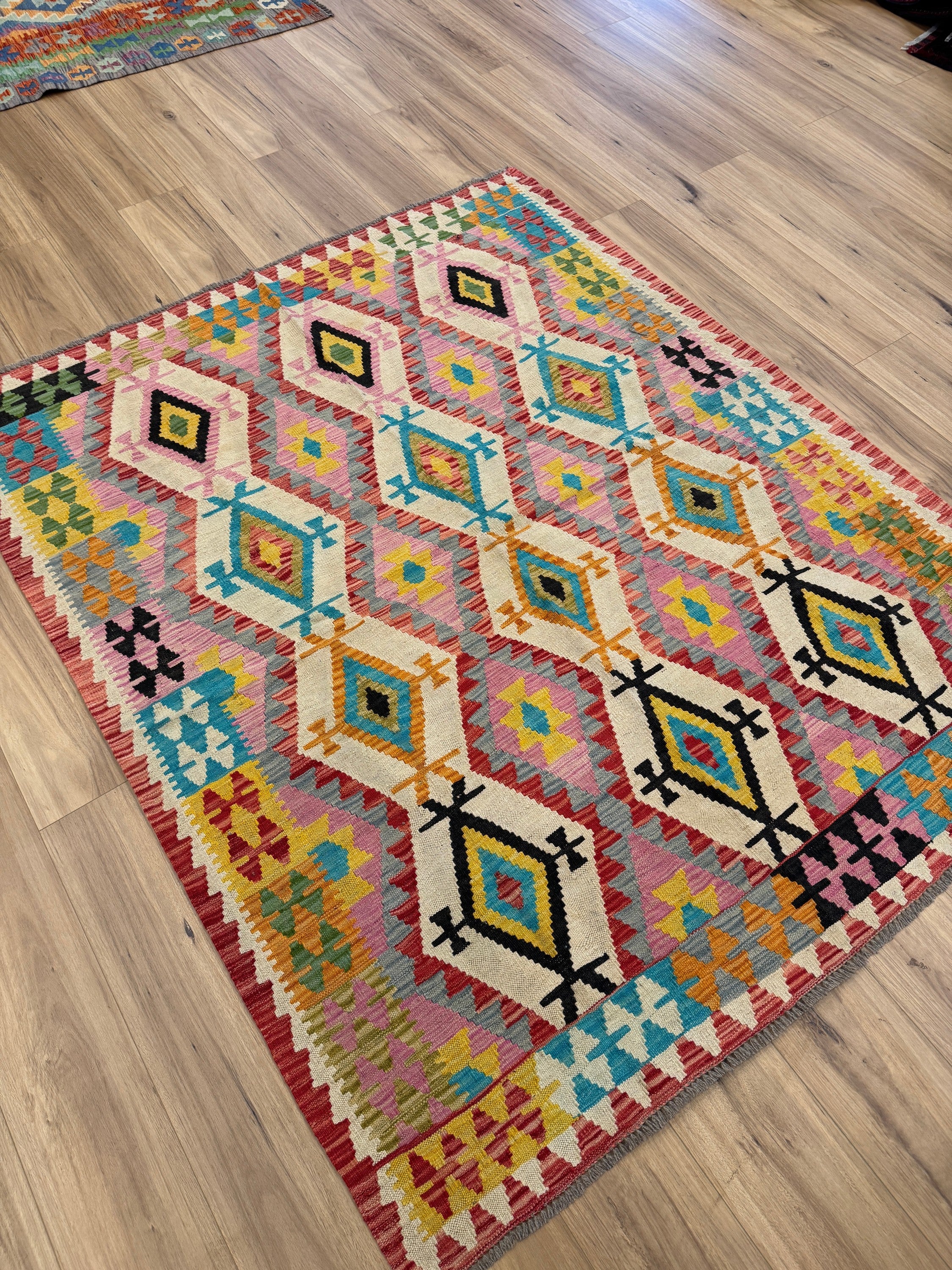 Chobi Kilim Rug - 199 cm x 163 cm