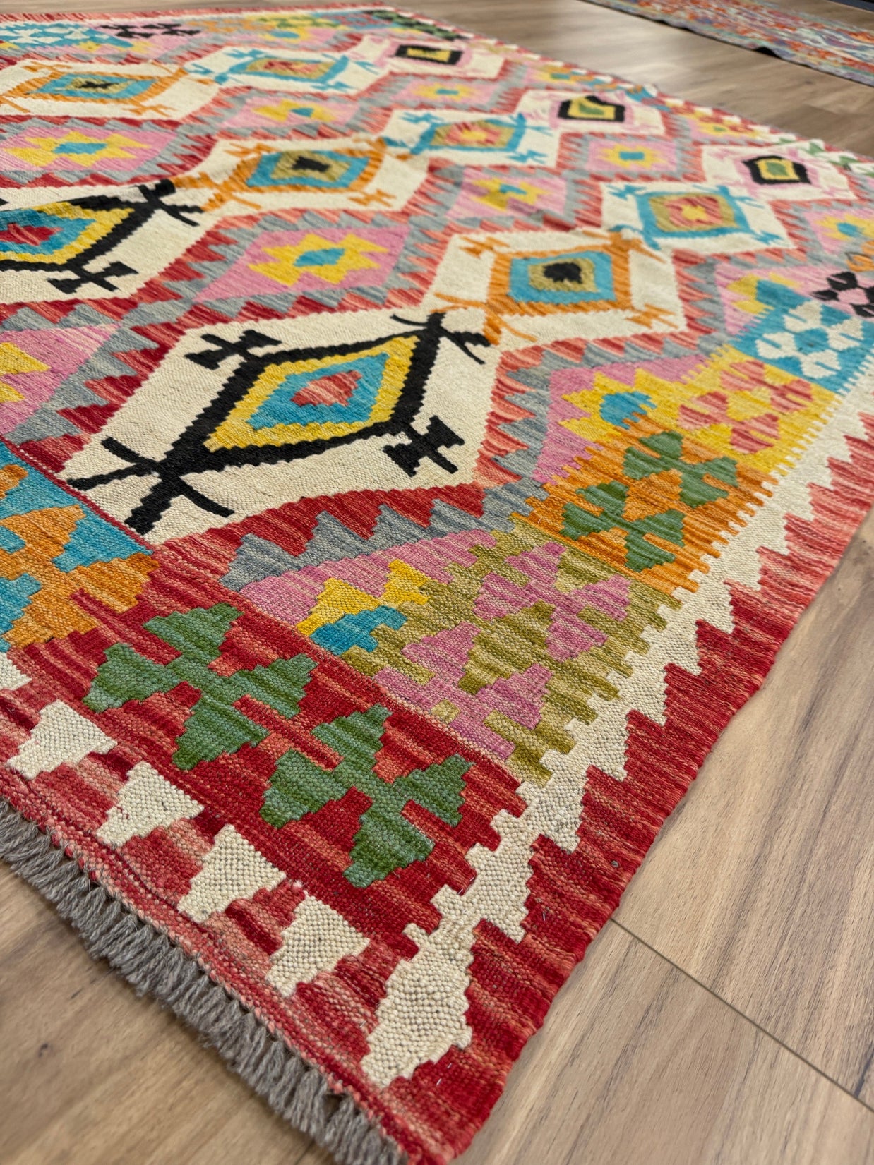 Chobi Kilim Rug - 199 cm x 163 cm