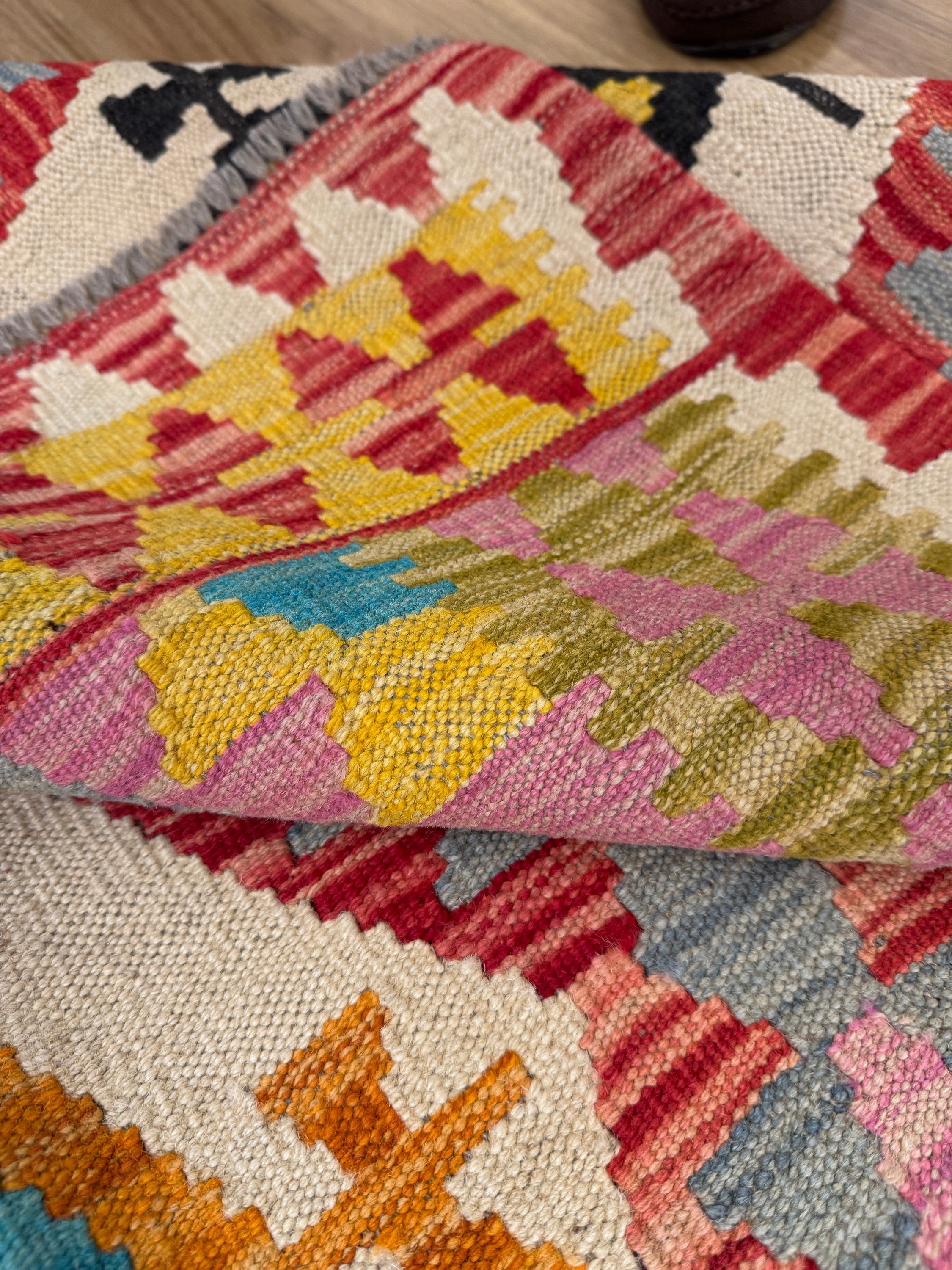 Chobi Kilim Rug - 199 cm x 163 cm
