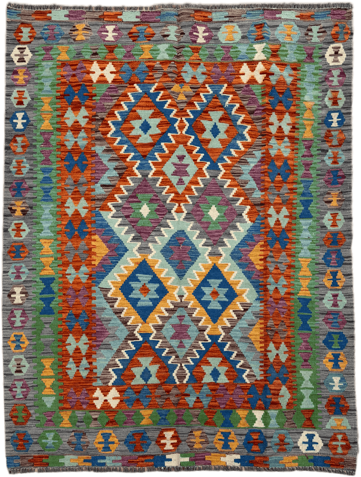 Chobi Kilim Rug - 193 cm x 146 cm