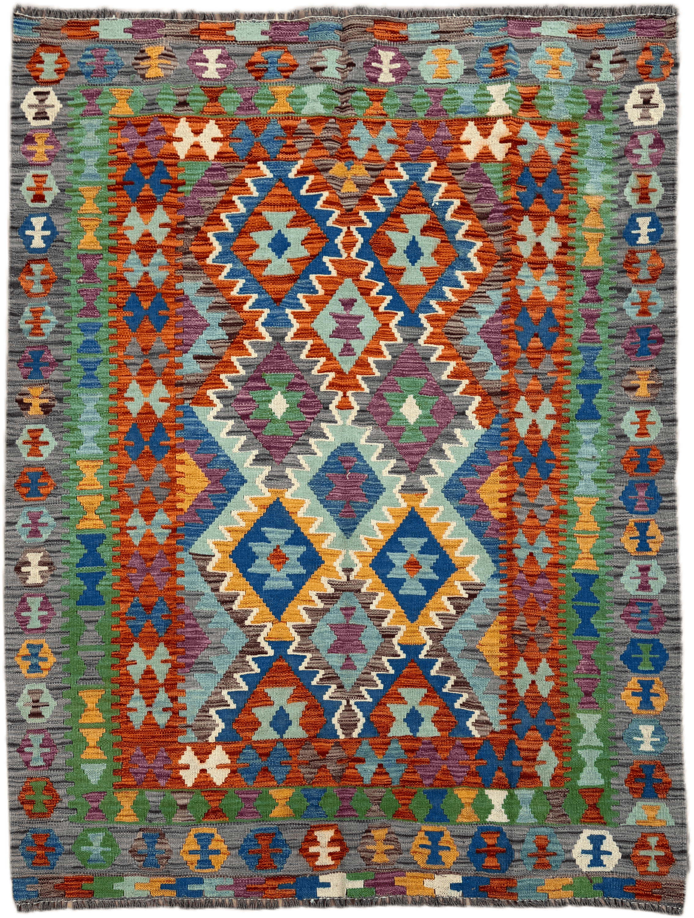 Chobi Kilim Rug - 193 cm x 146 cm