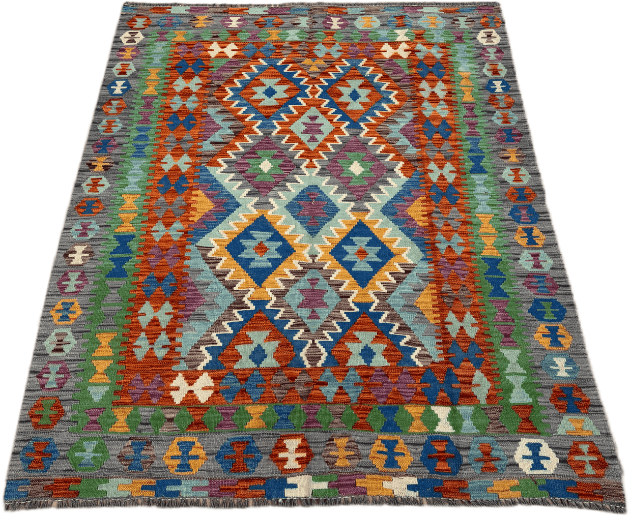Chobi Kilim Rug - 193 cm x 146 cm