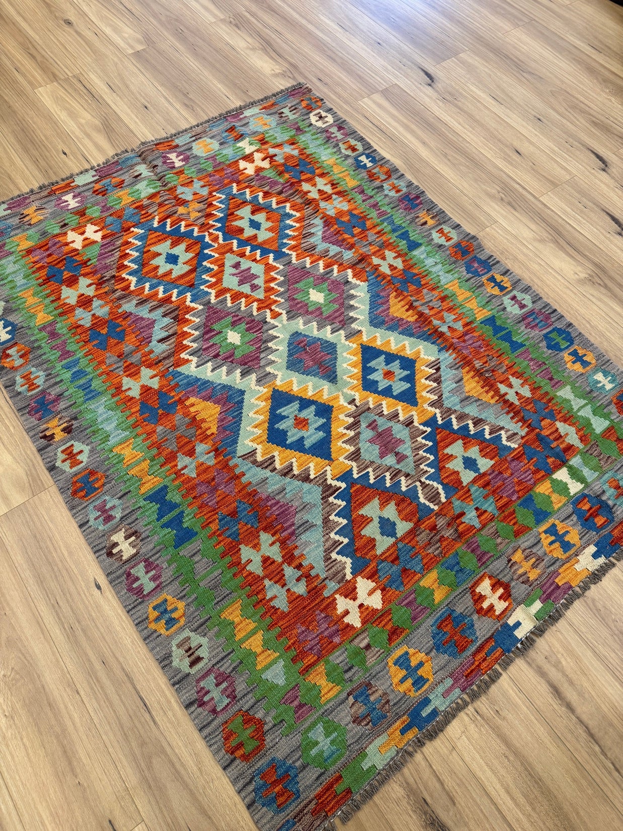 Chobi Kilim Rug - 193 cm x 146 cm