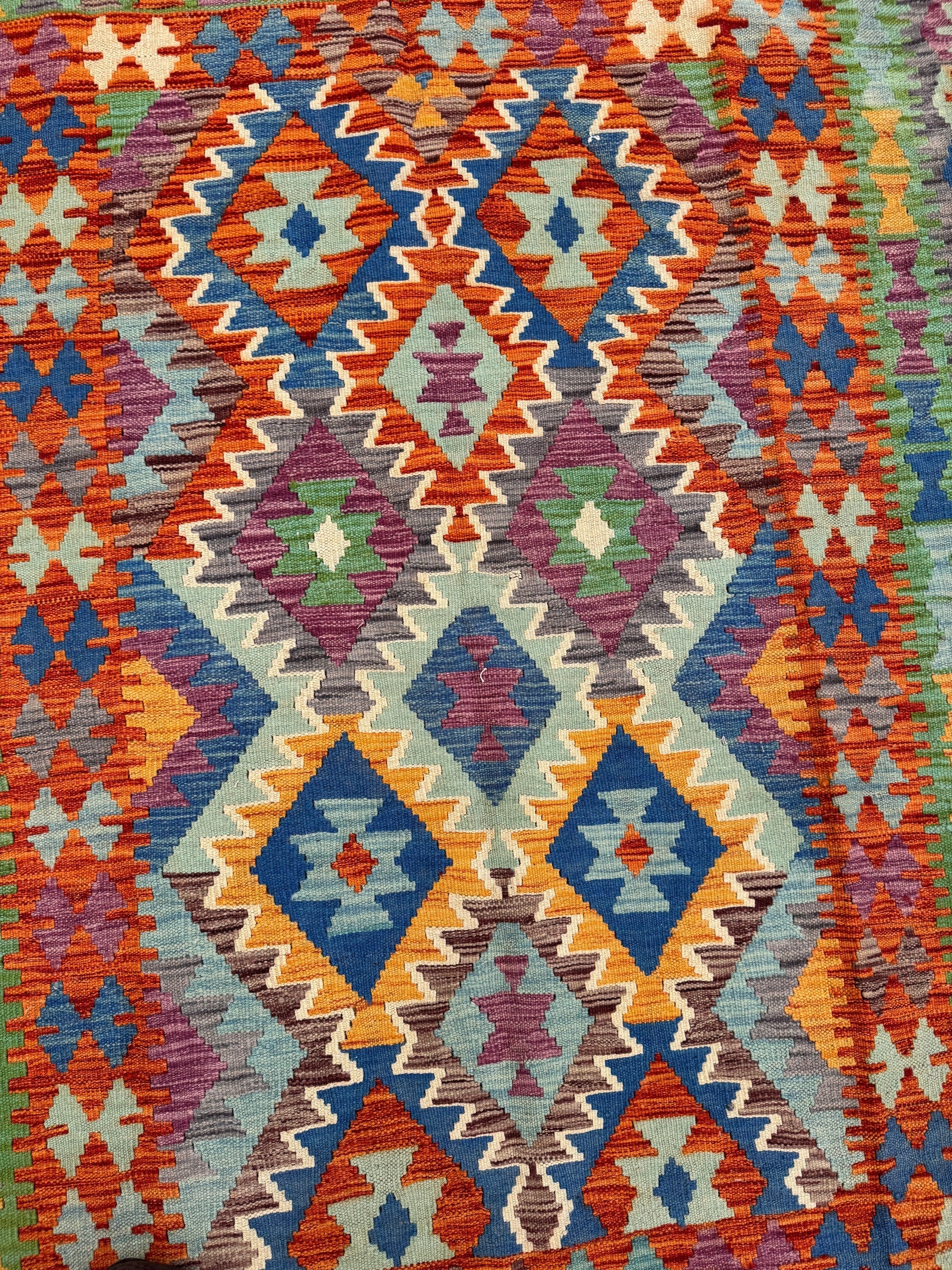 Chobi Kilim Rug - 193 cm x 146 cm
