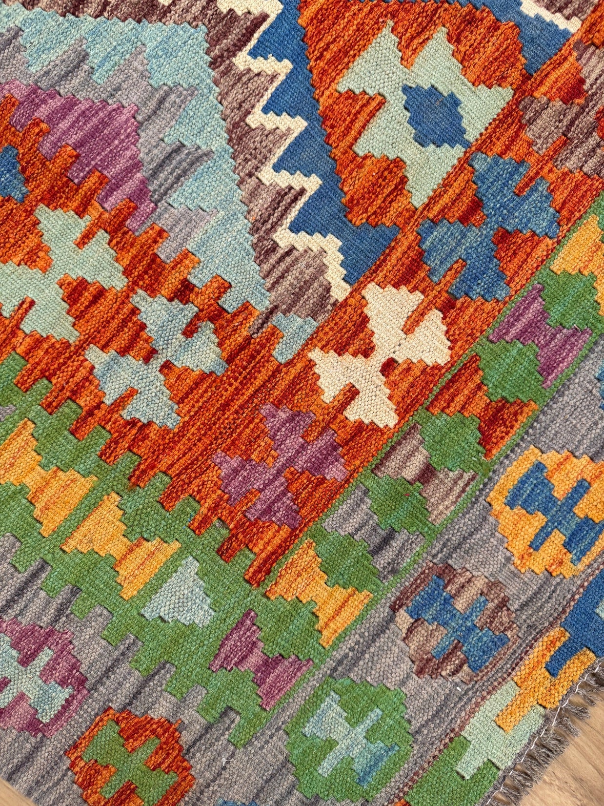 Chobi Kilim Rug - 193 cm x 146 cm