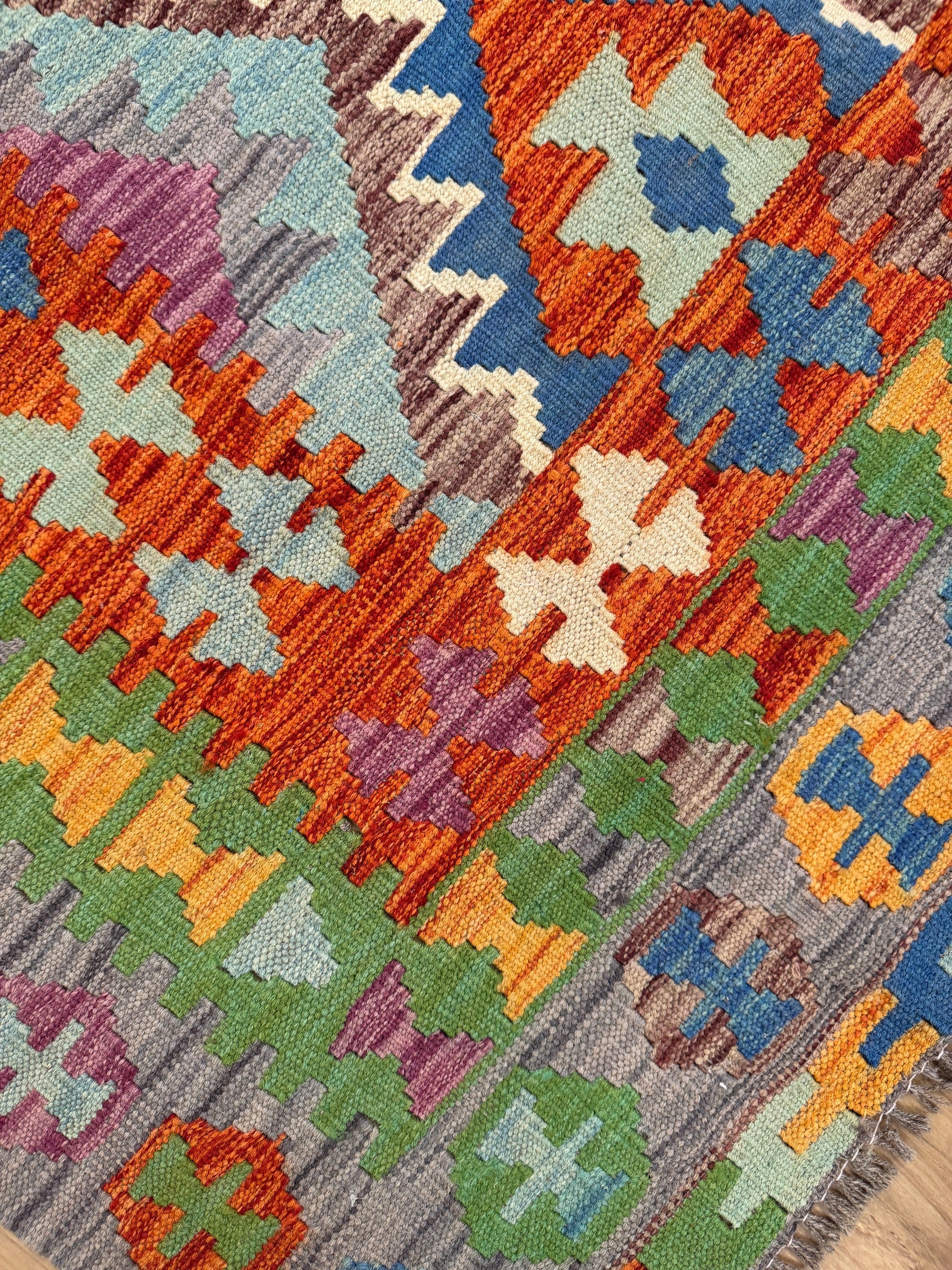Chobi Kilim Rug - 193 cm x 146 cm