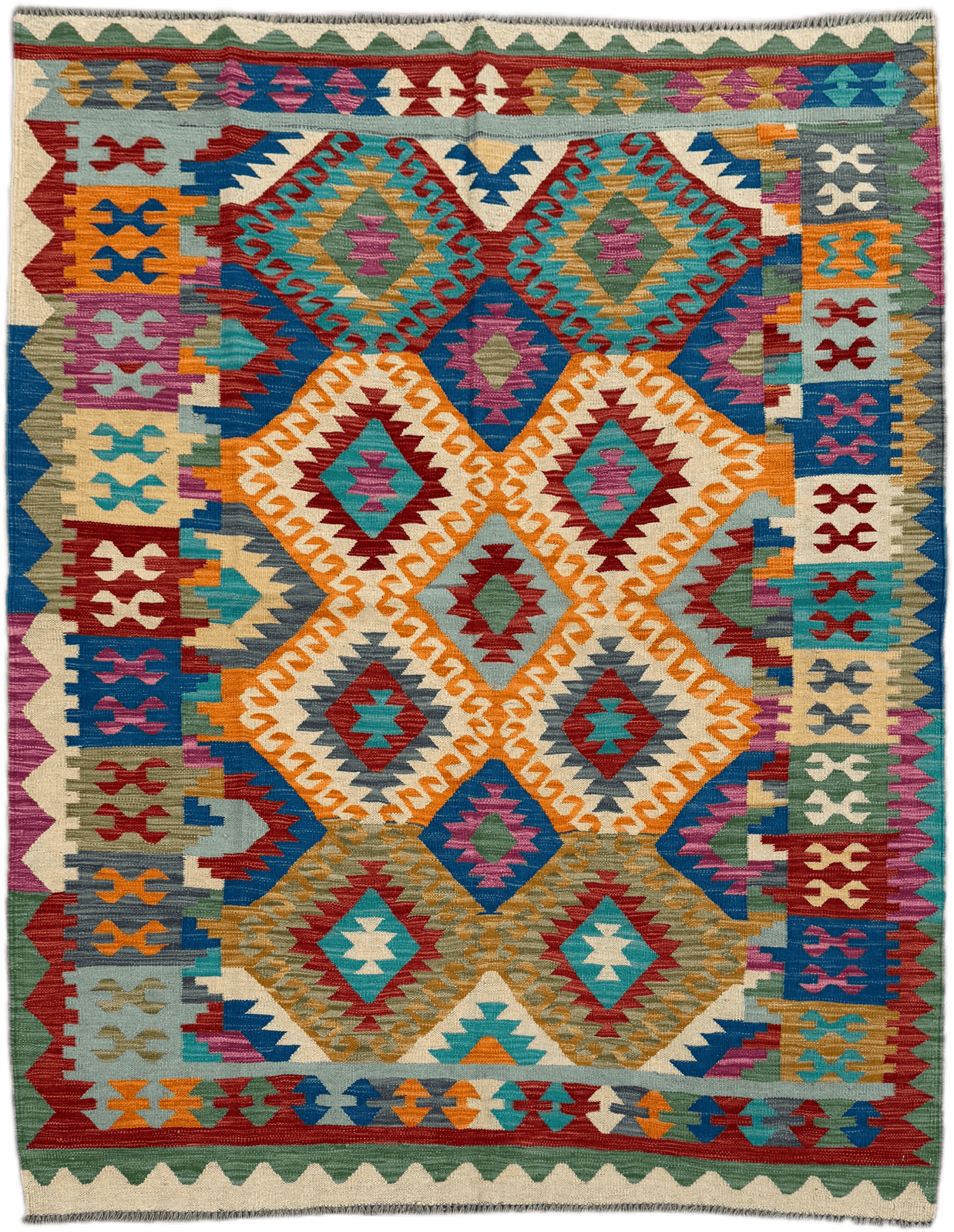 Chobi Kilim Rug - 199 cm x 154 cm