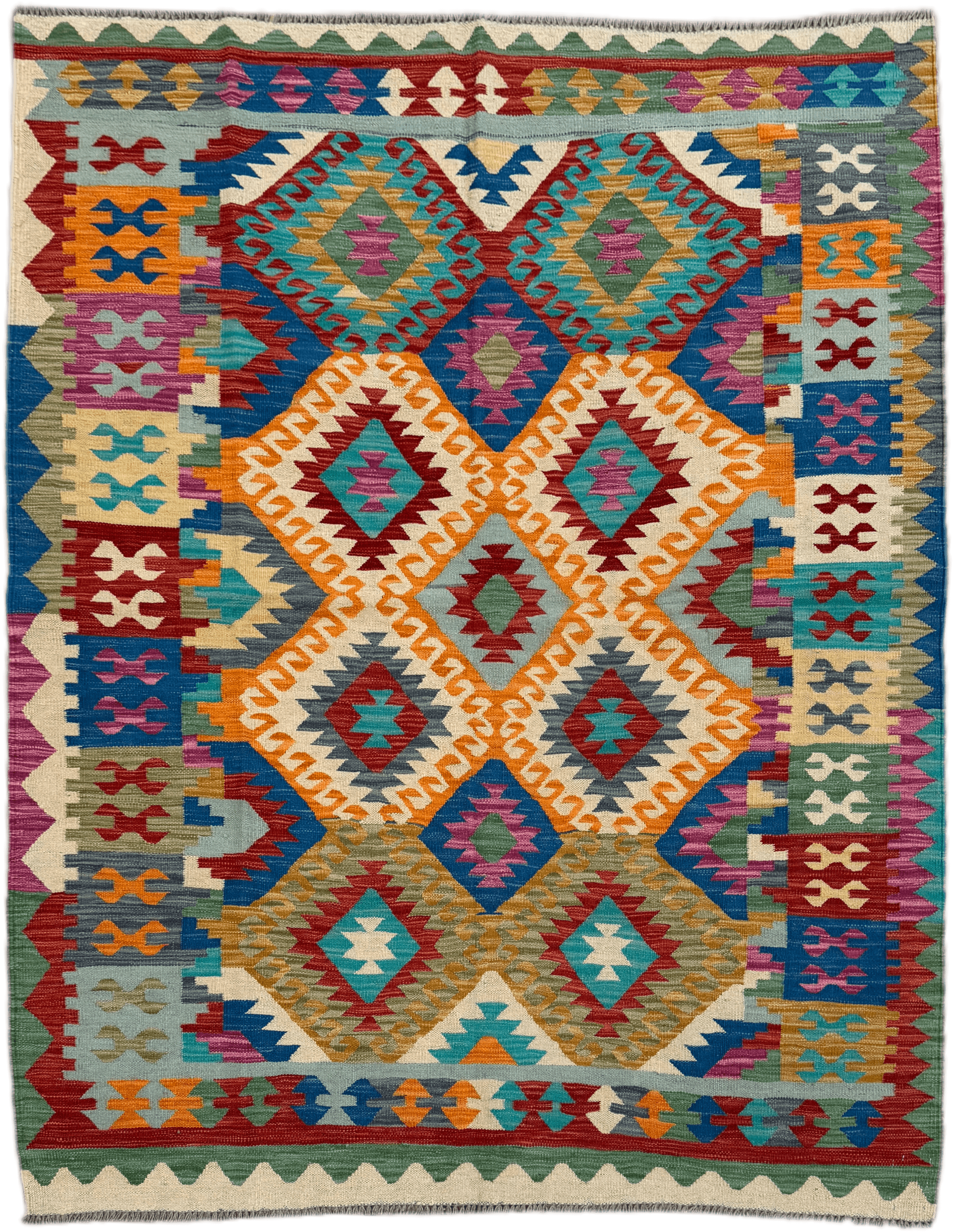 Chobi Kilim Rug - 199 cm x 154 cm