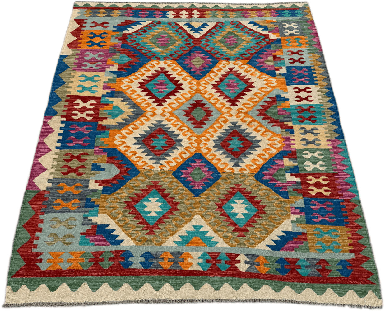 Chobi Kilim Rug - 199 cm x 154 cm