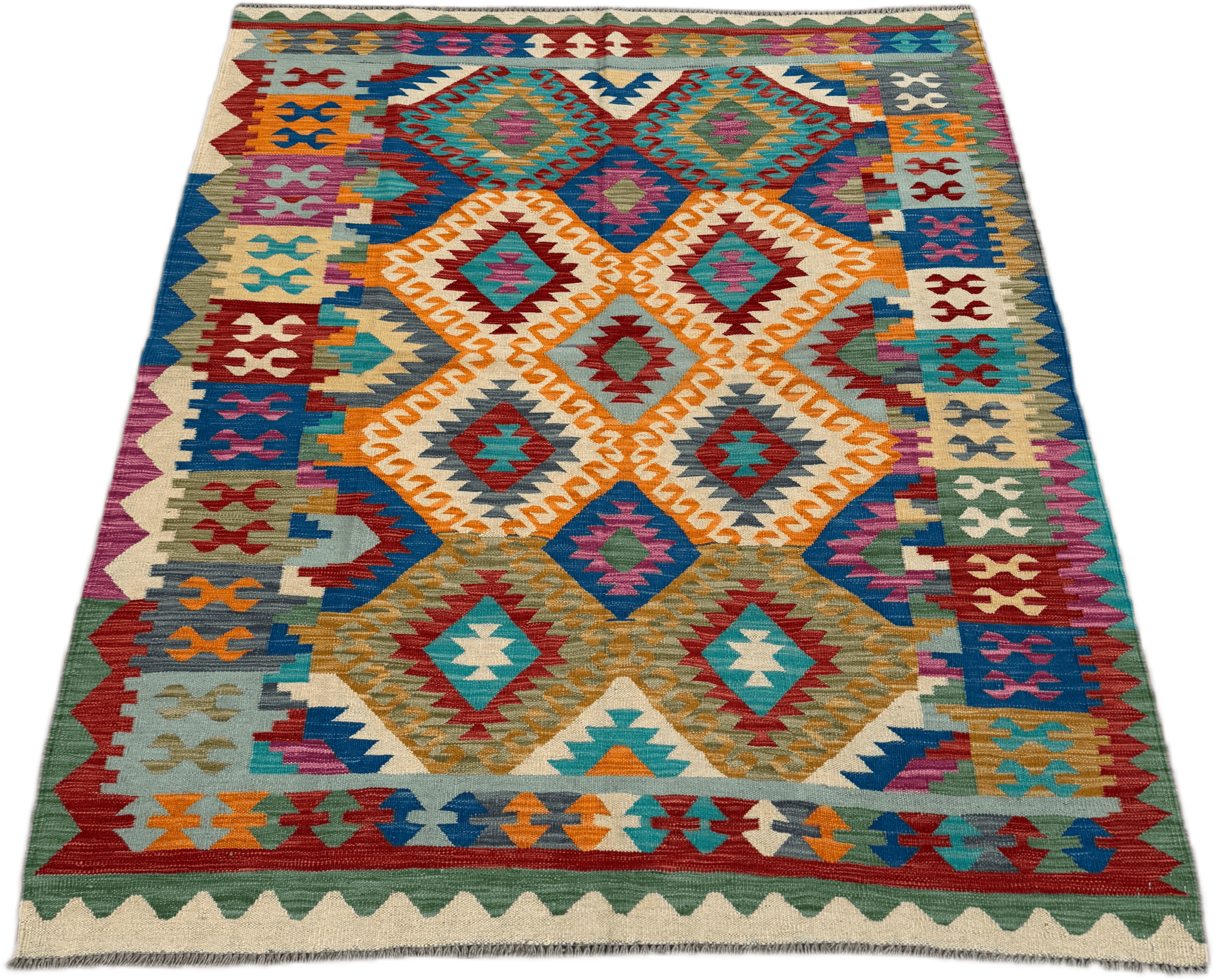 Chobi Kilim Rug - 199 cm x 154 cm