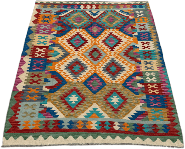 Chobi Kilim Rug - 199 cm x 154 cm