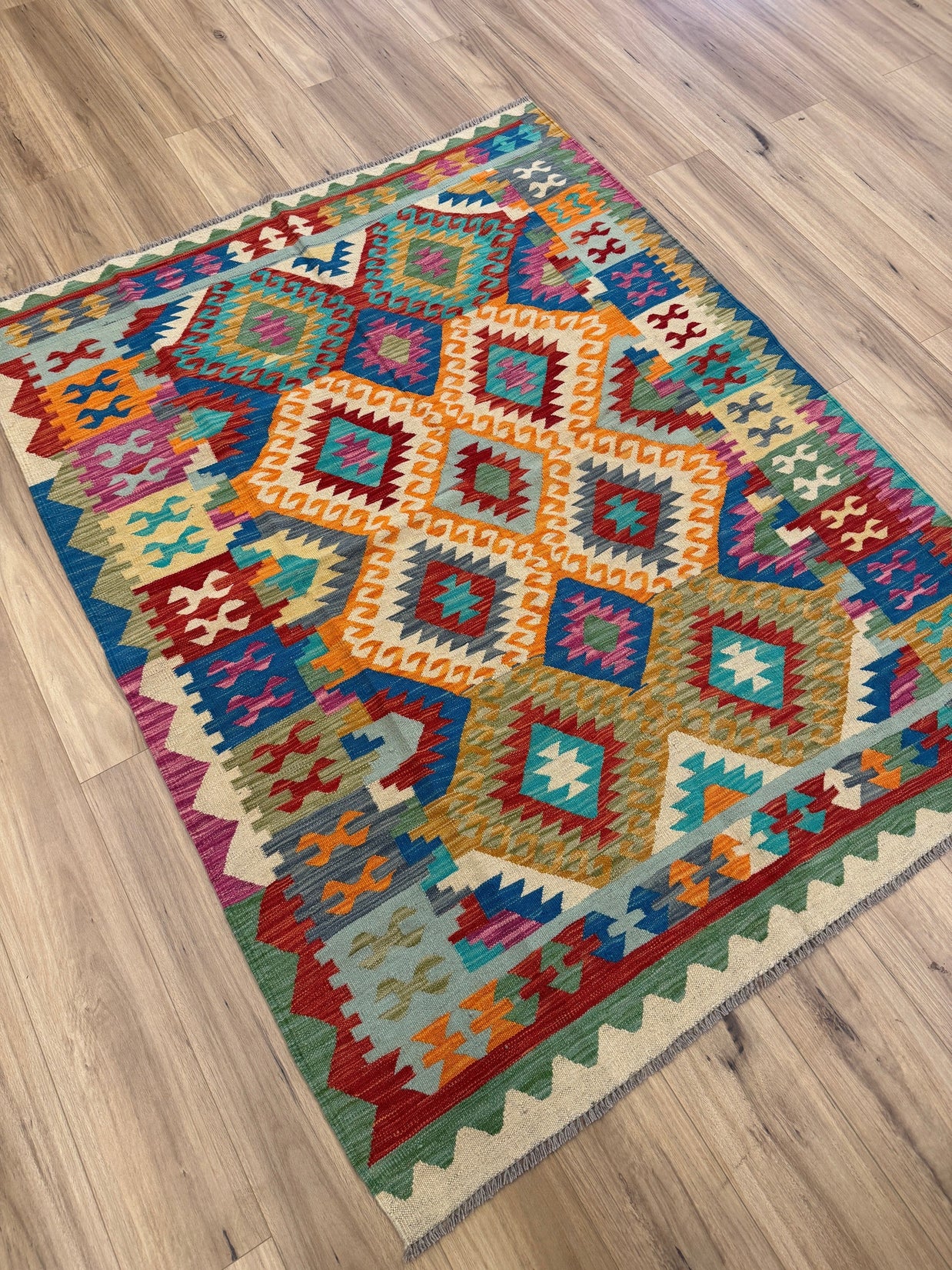 Chobi Kilim Rug - 199 cm x 154 cm