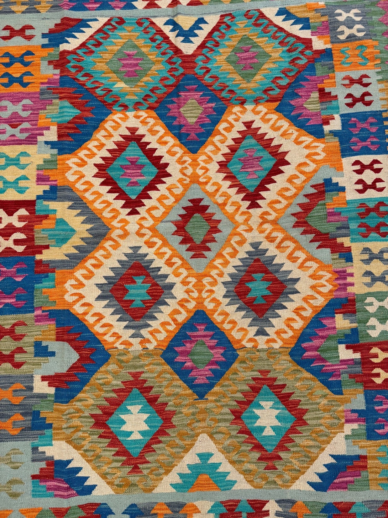 Chobi Kilim Rug - 199 cm x 154 cm