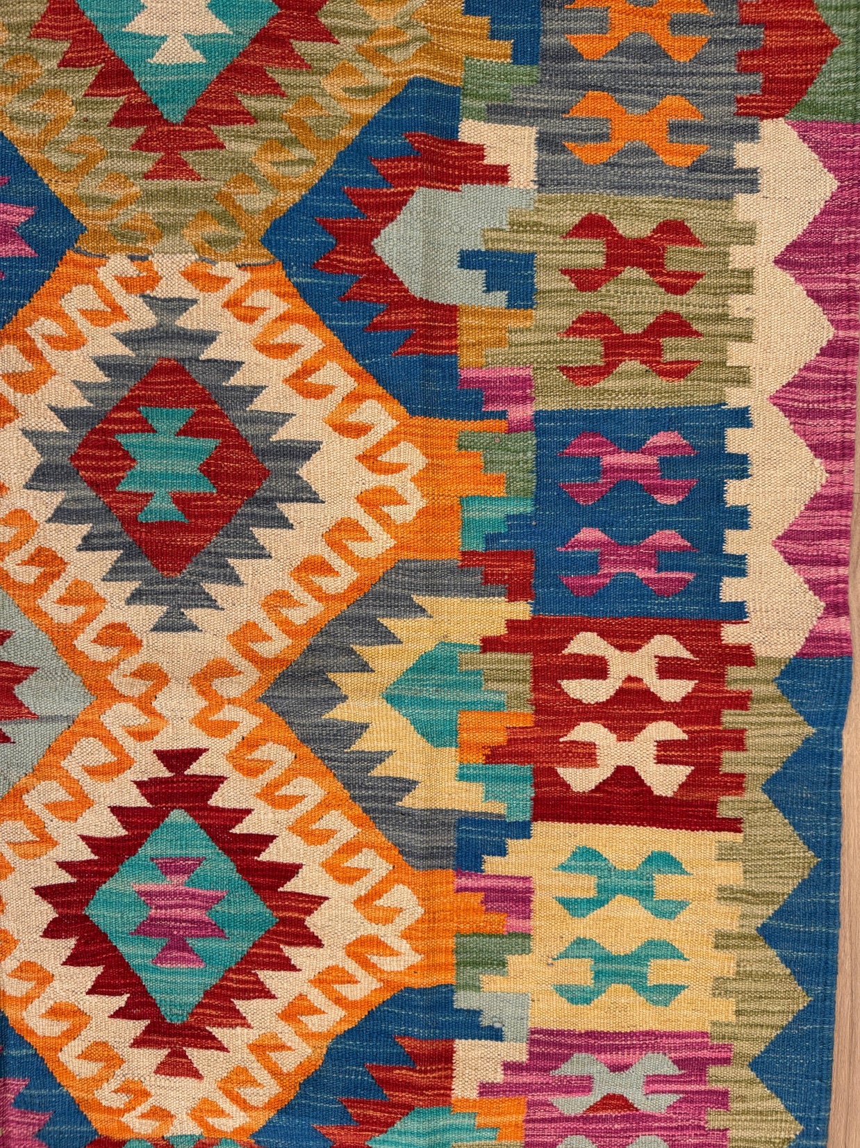Chobi Kilim Rug - 199 cm x 154 cm