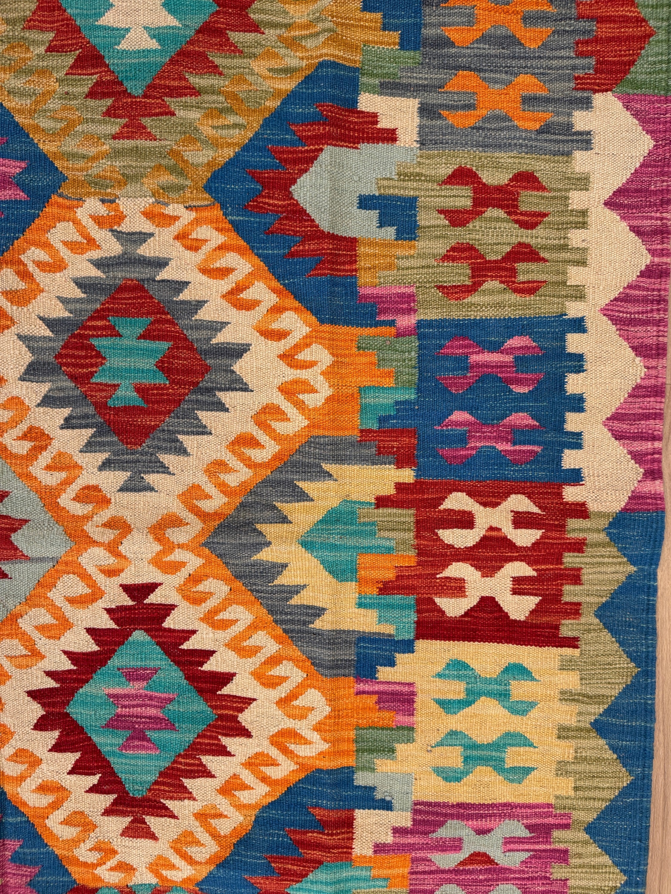 Chobi Kilim Rug - 199 cm x 154 cm