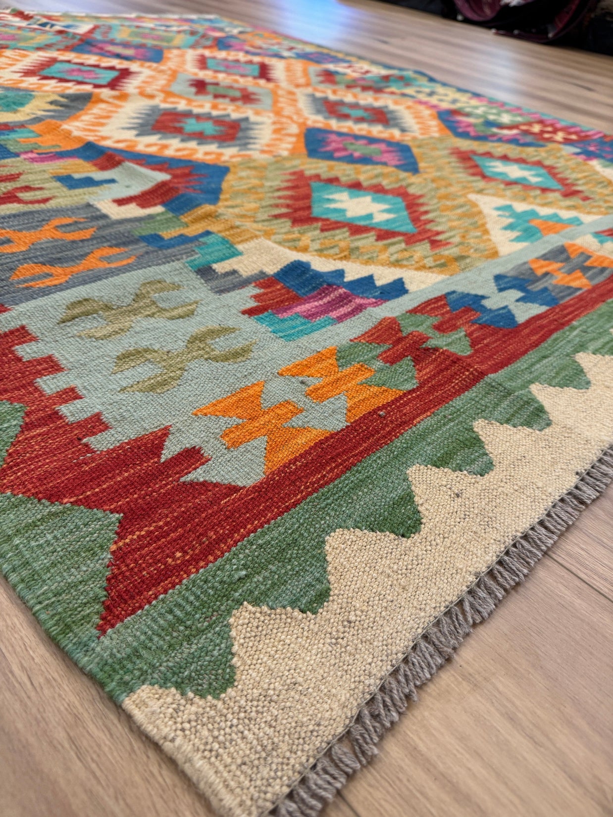 Chobi Kilim Rug - 199 cm x 154 cm