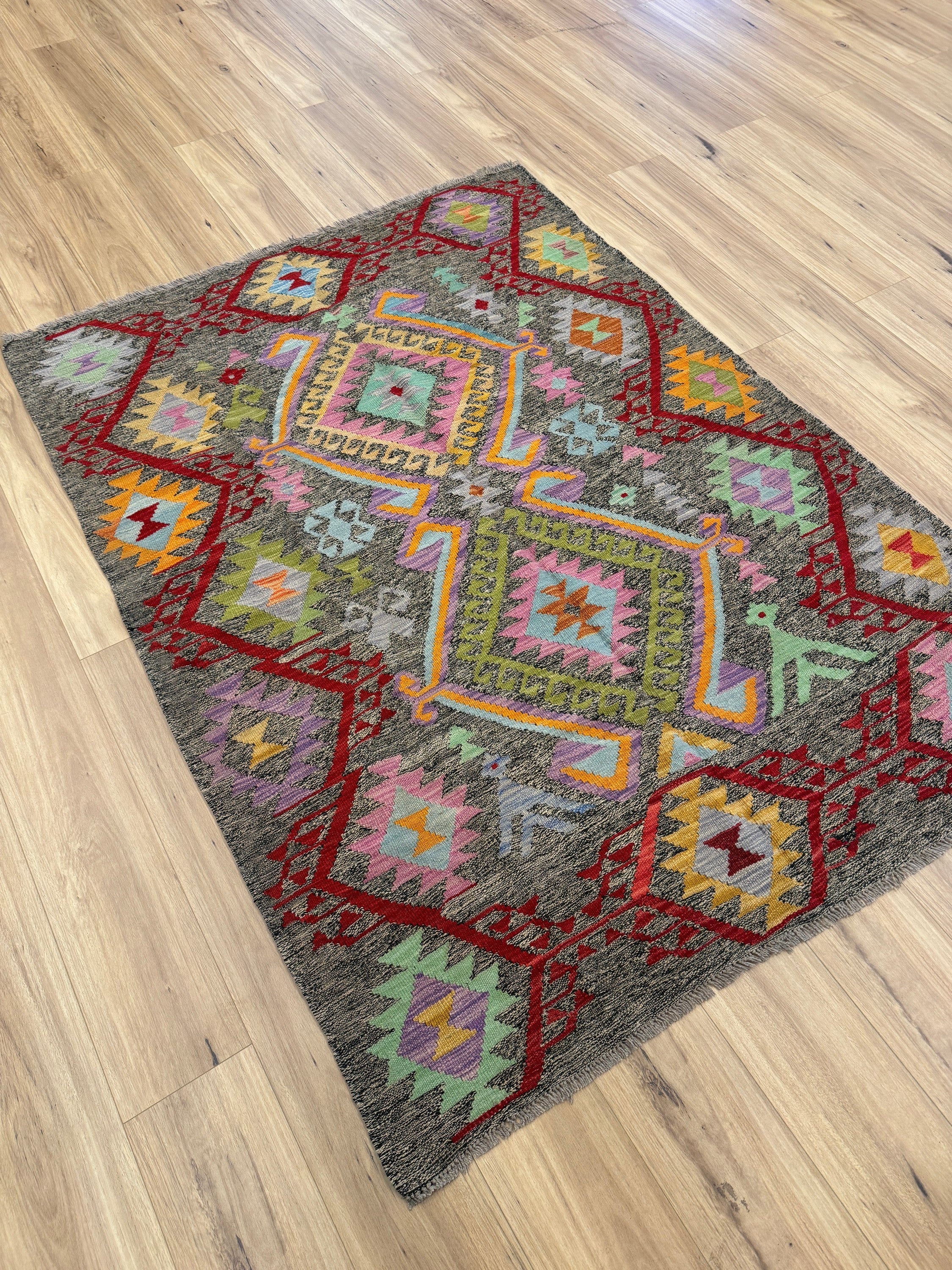 Chobi Kilim Rug - 197 cm x 150 cm